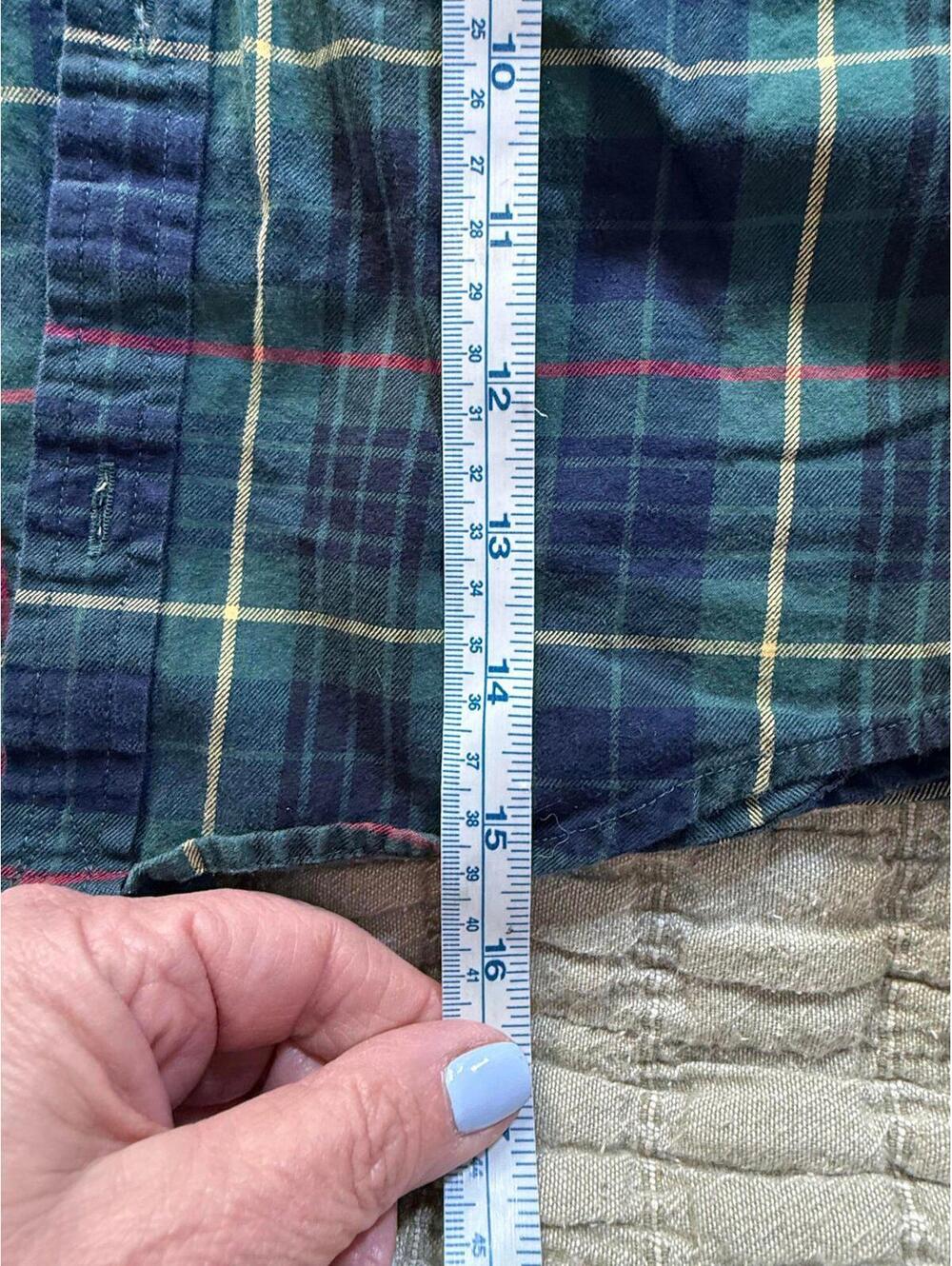VINEYARD VINES Boys SZ 3T Blue/Green Plaid Long Sleeve Button Down Whale Shirt - Picture 5 of 6